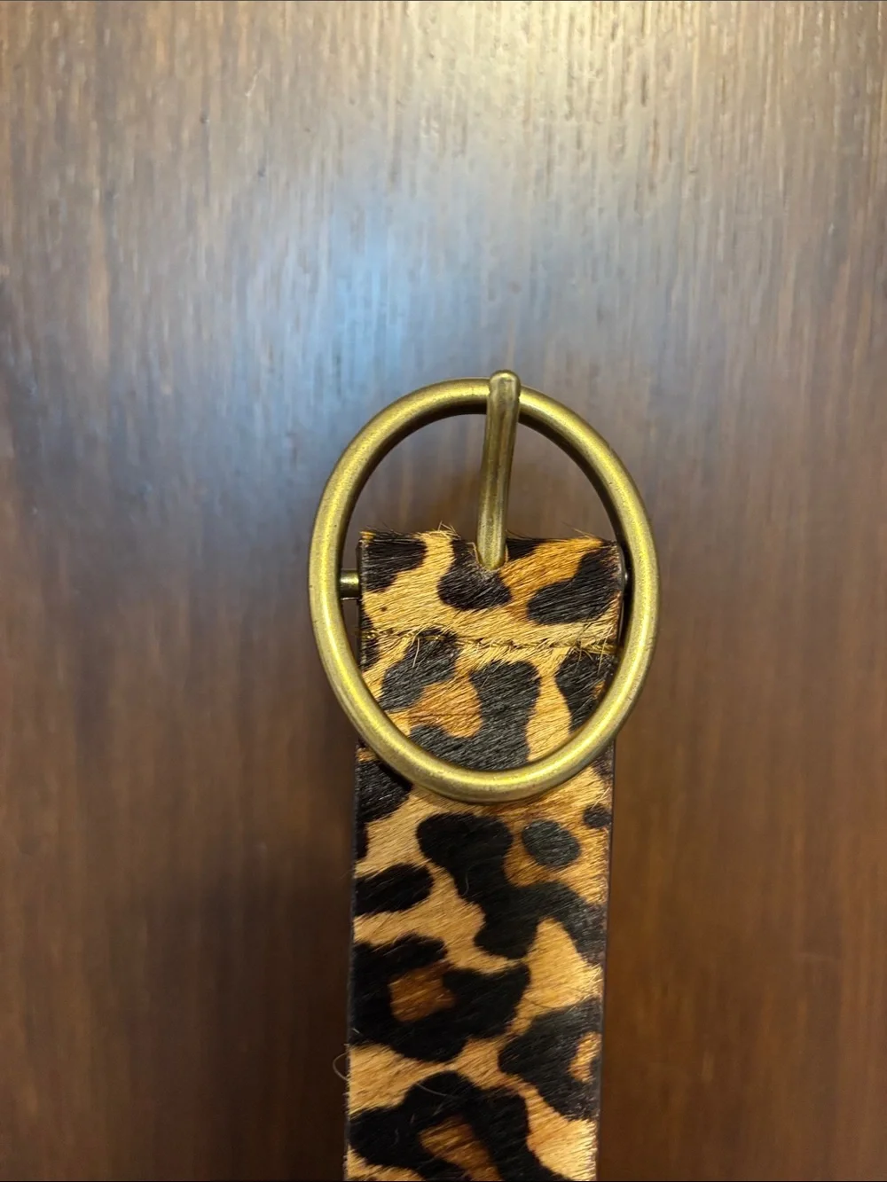 Leopard print belt